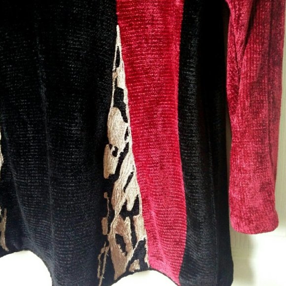 VINTAGE 90's Oversized Wool Chenille Cardigan - Picture 13 of 16